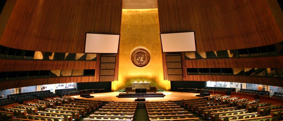 The United Nations General Assembly hall